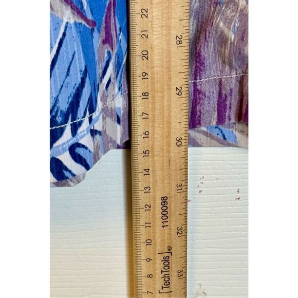 Tommy Bahama San Juan Fronds Silk Men's Hawaiian Blue/Lavender Camp Shirt XL - Picture 9 of 12